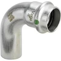 Viega Inox bøjning 90 grader 35 mm Inox, rustfri stål muffe/nippel, SC-Contur