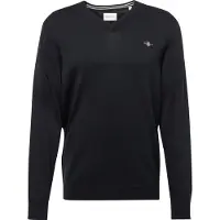 Gant Ganttil mænd. 8030562 Klassisk sort bomuldstrøje med V-hals (XL), Casual