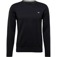 Gant Ganttil mænd. 8030561 Klassisk sort bomuldstrøje med rund hals (5XL), Casual