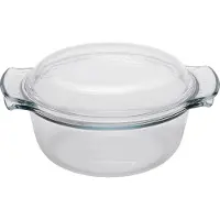 Pyrex gryde med låg gennemsigtigt glas (2,1 L)