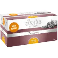 Smilla Fine Menu med Gourmetkerne 24 x 100 g - Kalkun, Kyllingebryst & Peberfrugt
