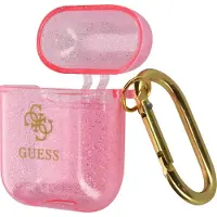 GUESS GUA2UCG4GP AirPods cover pink/pink Glitter Collection
