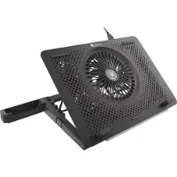 Natec Genesis OXID 450 - Bærbar computer køler måtte - med 2-port USB-hub - 15.6 - 140 mm/60 mm - sort