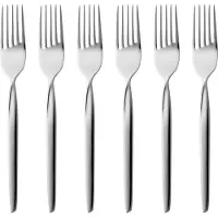 Gense Cake fork Twist 16 cm 6 pieces Glossy steel