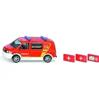 Siku VW T6 Emergency Car, Ambulancemodel, Formonterede, 1:50, Volkswagen T6, Ethvert køn, Metal, Plast