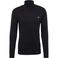 Gant Ganttil mænd. 8050607 Sort rullekravetrøje (XL), Casual, Bomuld