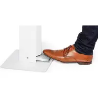 Durable desinfektionsmiddeldispenser med fodpedalfod, hvid