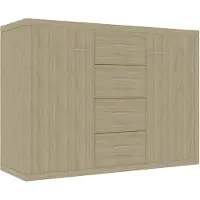 vidaXL Skænk 88x30x65 Cm Konstrueret Træ - Sonoma-eg