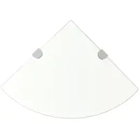 vidaXL hjørnehylder m. krombeslag 2 stk. 35 x 35 cm klar glas