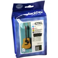 Brother LC421XL - 4 pakker - XL - sort, gul, cyan, magenta - original - blækpatron