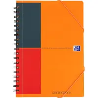 Hamelin Oxford International MeetingBook - Notesbog - wire-indbundet - B5 (176 x 250 mm) - 80 ark / 160 sider - hvid - linjeret - 2 huller - polypropylen (PP)