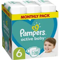 Pampers Active Baby 6 bleer, 13-18 kg, 128 stk.