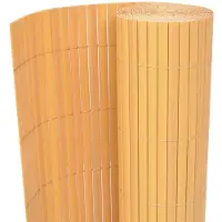vidaXL dobbeltsidet havehegn PVC 90 x 300 cm gul