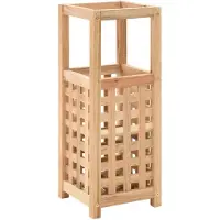 vidaXL Paraplystativ Massivt Valnøddetræ 18 X 18 X 50 Cm