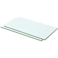 vidaXL hylder 2 stk. glaspanel 50 x 20 cm klar