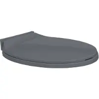 vidaXL toiletsæde med soft close oval grå