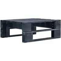 vidaXL pallehaveskammel, træ, sort
