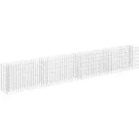 vidaXL gabion-højbed 360x30x60 cm galvaniseret stål