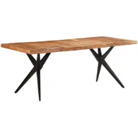 vidaXL Spisebord Afbleget - Massivt akacietræ / 200 x 90 x 76 cm