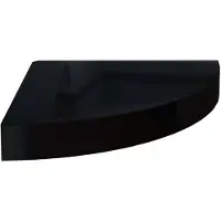 vidaXL hjørnehylde 25x25x3,8 cm MDF sort højglans