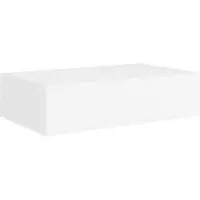 vidaXL Væghylder Med Skuffer 40X23,5X10 Cm Mdf Hvid - 2 / 1 / 40 x 23.5 x 10 cm