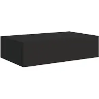vidaXL Væghylde Med Skuffe 40X23,5X10 Cm Mdf Sort - 1 / 40 x 23.5 x 10 cm
