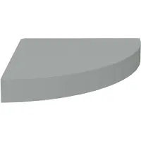 vidaXL hjørnehylde 25x25x3,8 cm MDF grå