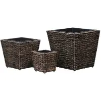 vidaXL plantekrukker 3 stk. vandhyacint brun