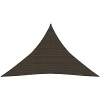 vidaXL solsejl 3,5x3,5x4,9 m 160 g/m² HDPE brun