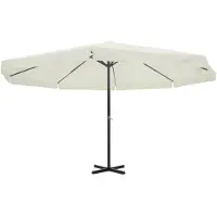 vidaXL parasol 500 cm aluminium hvid