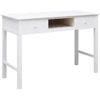 vidaXL Skrivebord 110 X 45 X 76 Cm Træ - Hvid