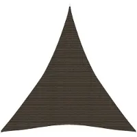 vidaXL Solsejl 160 G/M² 3,6X3,6X3,6 M Hdpe Brun - 4 x 5 x 5 m