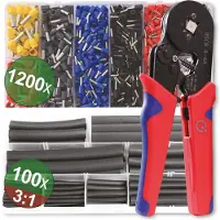 Quadrios 22T009 22T009 Crimptænger-sæt Kabelsko 0.25 til 10 mm² Inkl. sortiment af kabeltyller