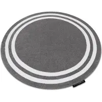 Rugsx Tæppe HAMPTON Ramme hjul grå cirkel 120 cm