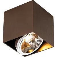QAZQA Design Spotlight mørk bronze firkantet roterbar og vippbar - Box