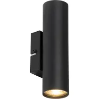 QAZQA Moderne smart væglampe sort inkl. 2 Wifi GU10 - Jeana