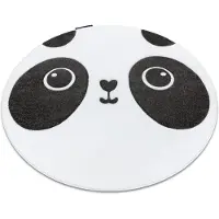Rugsx Tæppe PETIT PANDA hjul hvid cirkel 160 cm