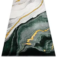 Rugsx Tæppe EMERALD eksklusiv 1017 glamour, stilfuld marmor flaske grøn / guld 180x270 cm