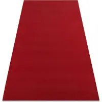 Rugsx Tæppe RUMBA 1974 enkelt farve klaret, rød 70x200 cm