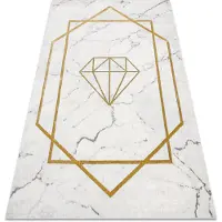 Rugsx Tæppe EMERALD eksklusiv 1019 glamour, stilfuld diamant, marmor fløde / guld 140x190 cm