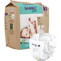 Bambo Nature Børneble, tapeble, miljømærket, , 3, papirspose, paper bag, 4-8 kg - (6 pakker x 28 stk.)