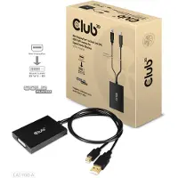 Club 3D - Videoadapter - USB-C, USB Type A (han) til HDMI, HD-15 (VGA) (hun) - 4K30 Hz (3840 x 2160) support (HDMI), 1080p support 60 Hz (VGA), Dobbeltskærmdrift