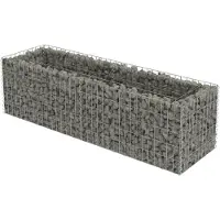 vidaXL gabion-højbed 180x50x50 cm galvaniseret stål
