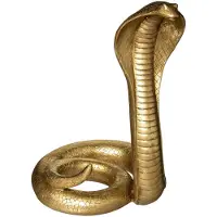 Atmosphera dekorationsfigur i polyresin COBRA, guld, 36 cm