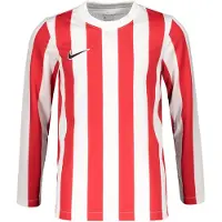 Nike Spilletrøje Dri-FIT Striped Division IV - Hvid/Rød/Sort Lange Ærmer Børn, størrelse M: 137-147 cm