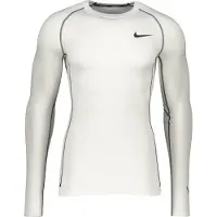 Nike Pro Top Dri-FIT - Hvid/Sort Lange Ærmer, størrelse XX-Large