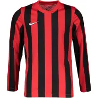 Nike Spilletrøje Dri-FIT Striped Division IV - Rød/Sort/Hvid Lange Ærmer Børn, størrelse S: 128-137 cm