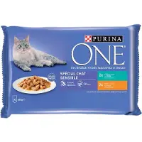 Purina One Økonomipakke: 24 x 85 g - Sensitiv kylling og tun