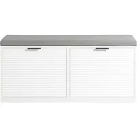 SoBuy Skobænk Hvid 105x48x35 cm