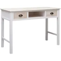 vidaXL Konsolbord 110x45x76 Cm Træ - hvid og træfarvet